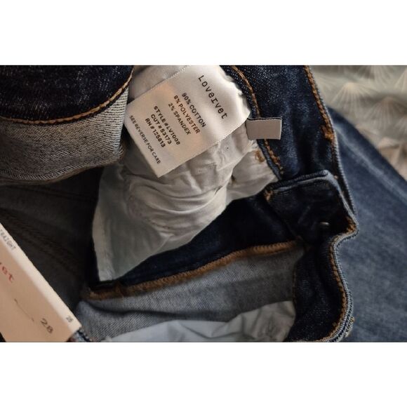 💲2️⃣0️⃣ Bundled ✔️Lovervet By VERVET Womens Dark RINSE Blue Jeans "JACKIE" Sz 8 - Picture 15 of 15